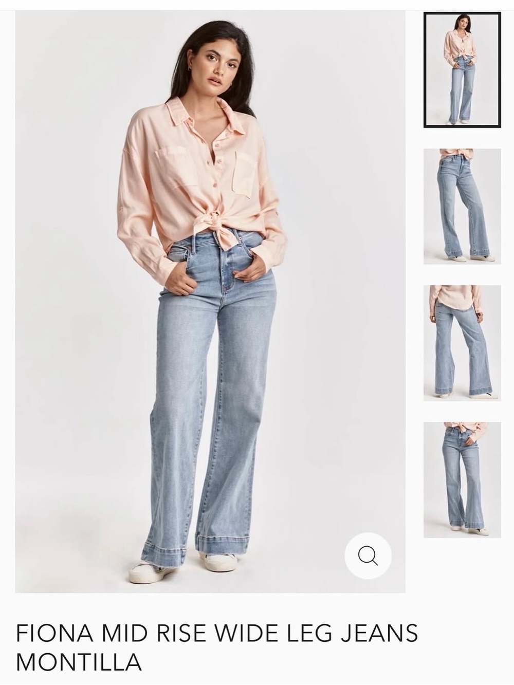 Dear John Fiona Mid-Rise Wide Leg Jeans - Light Blue